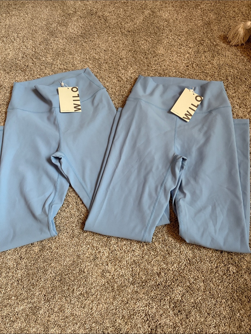 WILOSoft-Stretch Light Blue  Leggings - Twin Pack